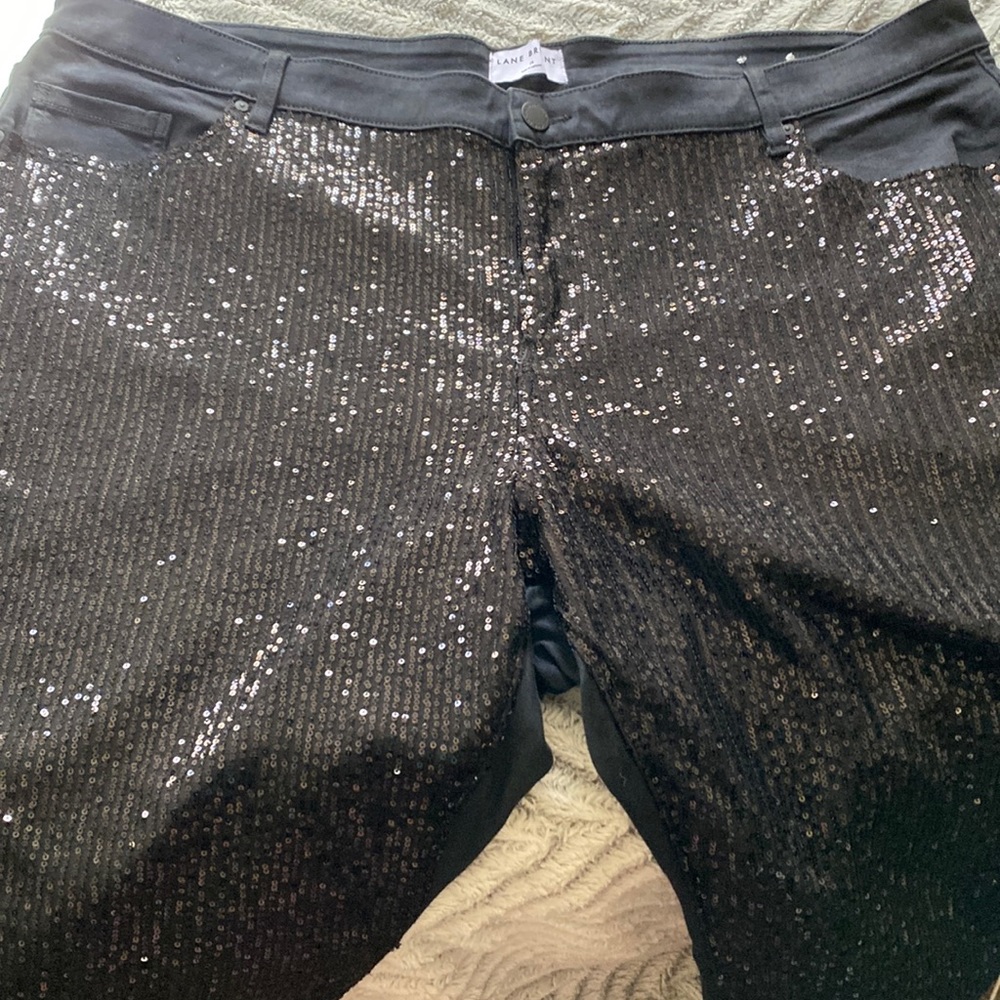 Sequined black denim jeans size 26
